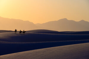 Horseback Riders Explore White Sands